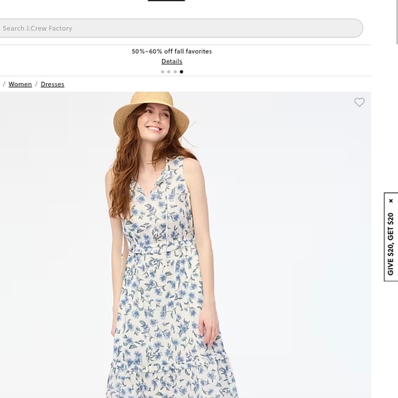 JCREW tie front midi dress - Picture 6 of 7